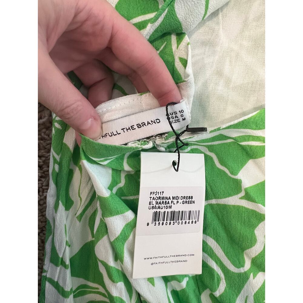Revolve Faithfull the Brand Taormina Midi Dress El Marsa Floral Print Halter Med - Picture 10 of 12